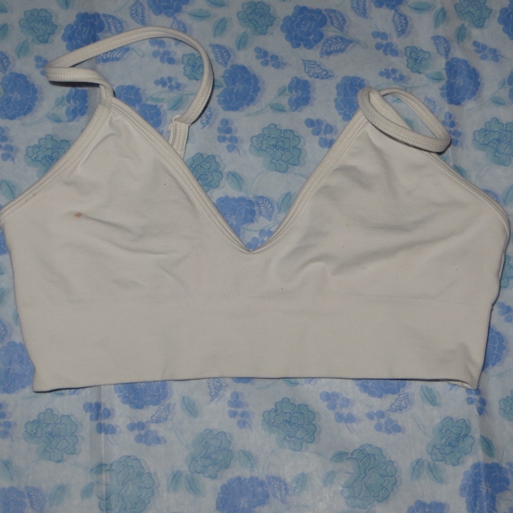 Skims white bralette with adjustable straps.